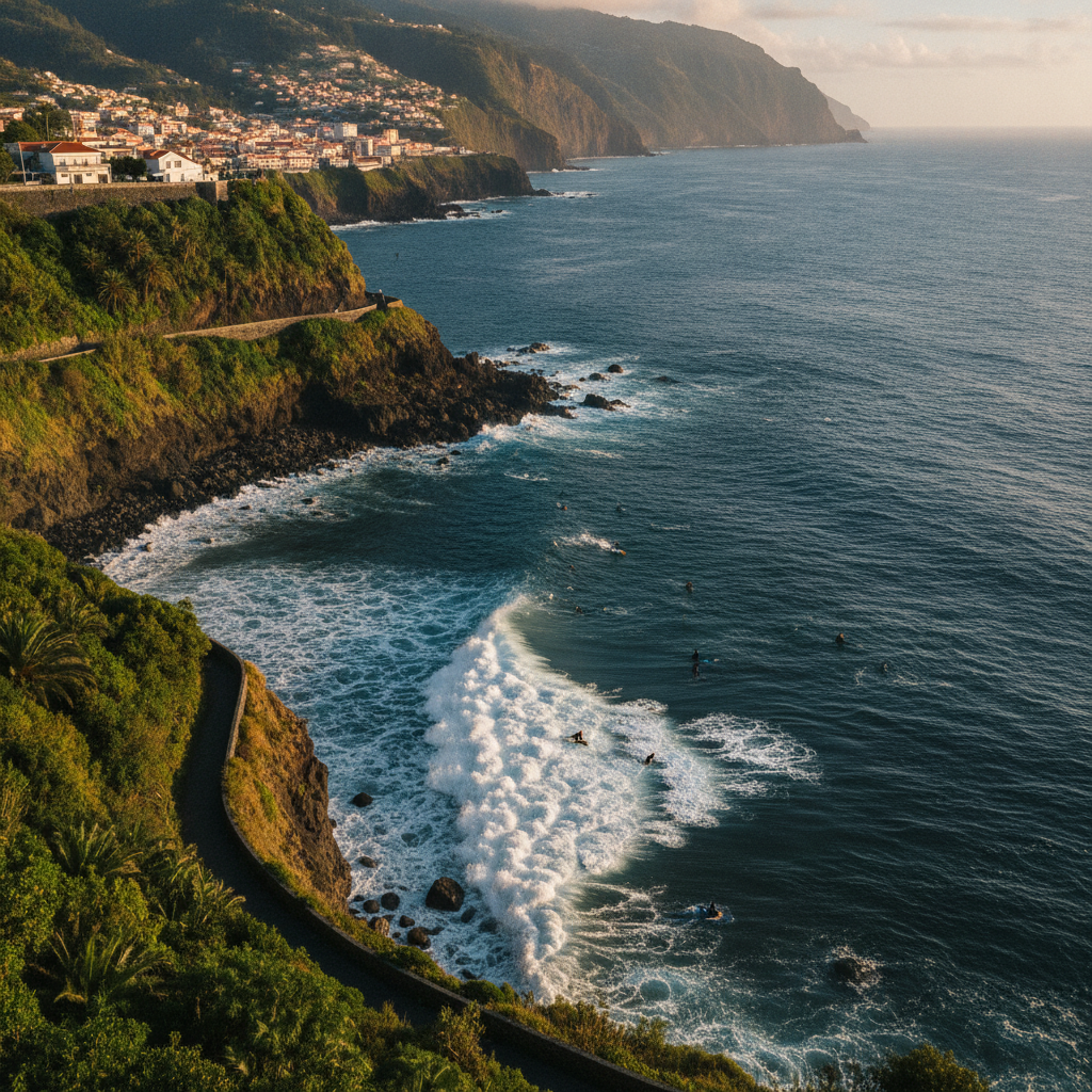 Surf community in Madeira